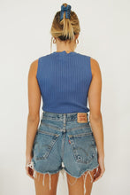Load image into Gallery viewer, New Woman Ribbed Knit Top // Blue
