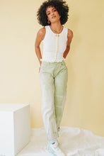 Load image into Gallery viewer, Summer Notes Ribbed Knit Top // White
