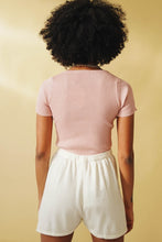 Load image into Gallery viewer, Sweet Escape Button Front Knit Top // Pink
