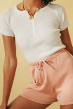 Load image into Gallery viewer, Sweet Escape Button Front Knit Top // White
