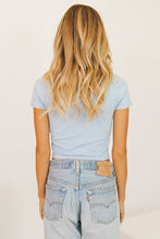 Load image into Gallery viewer, This Is Love Button Front Knit Top // Sky
