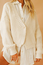 Load image into Gallery viewer, Morning Rain Button Front Knit Cardigan // Cream
