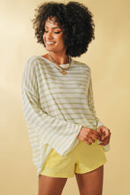 Load image into Gallery viewer, Step Up Stripe Knit Top // Sage
