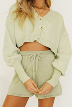 Load image into Gallery viewer, Let It Go Button Front Knit Top // Sage
