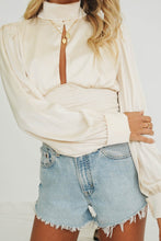 Load image into Gallery viewer, Late Night Cocktails Tie Back Top // Cream
