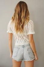 Load image into Gallery viewer, More Joy Button Front Knit Top // Cream
