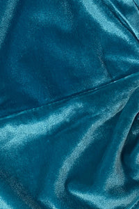 90's Refresh Velvet Halter Top // Blue