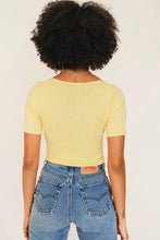 Load image into Gallery viewer, Always On Time Ribbed Knit Top // Yellow
