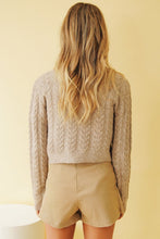 Load image into Gallery viewer, The In Crowd Button Front Knit Top // Taupe
