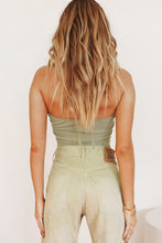 Load image into Gallery viewer, Hint Of The 90&#39;s Halter Top // Sage

