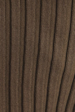 Load image into Gallery viewer, Kit Button Front Knit Top // Chocolate
