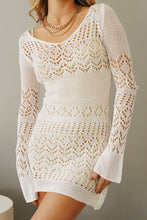 Load image into Gallery viewer, Market Day Crochet Knit Mini Dress // Cream
