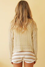 Load image into Gallery viewer, Destination Unknown Button Front Knit Top // Natural
