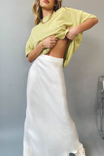 Load image into Gallery viewer, VG She&#39;s On The Cover Bias Cut Maxi Skirt // White

