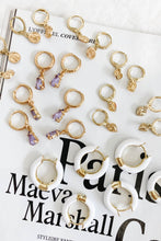 Load image into Gallery viewer, Stay Gold Hoops
