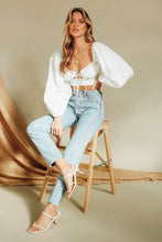 Load image into Gallery viewer, VG French Twist Linen Top // White
