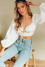 Load image into Gallery viewer, VG French Twist Linen Top // White
