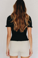 Load image into Gallery viewer, Kit Button Front Knit Top // Black
