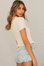 Load image into Gallery viewer, Fashion Fix Button Front Knit Top // Natural
