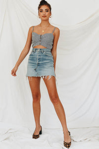 VG Cool Brit Check Crop // Black