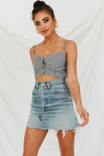 Load image into Gallery viewer, VG Cool Brit Check Crop // Black
