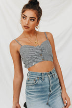 Load image into Gallery viewer, VG Cool Brit Check Crop // Black
