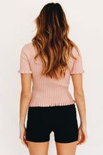Load image into Gallery viewer, Kit Button Front Knit Top // Blush
