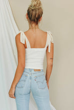 Load image into Gallery viewer, Memorable Moments Tie Top // Off-White
