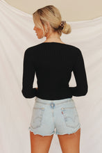 Load image into Gallery viewer, Parisian Chic Ribbed Knit Top // Black
