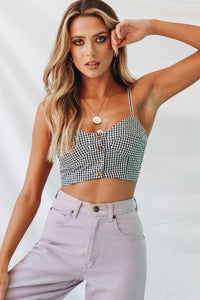 VG Cool Brit Check Crop // Black