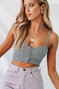 VG Cool Brit Check Crop // Black