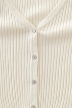 Load image into Gallery viewer, Walk This Way Button Front Knit Top // Cream

