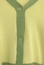 Load image into Gallery viewer, Next Destination Button Front Knit Top // Lime
